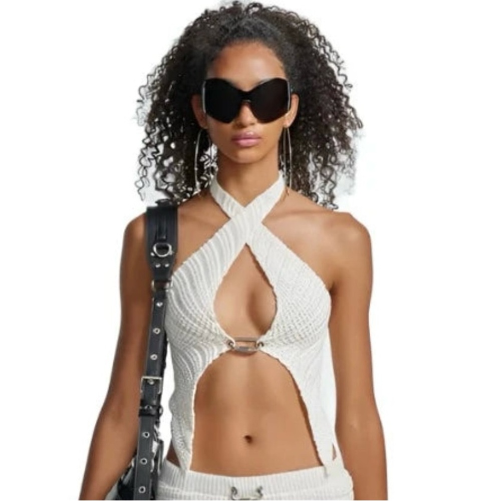 Women's White Halter SOFIA Top